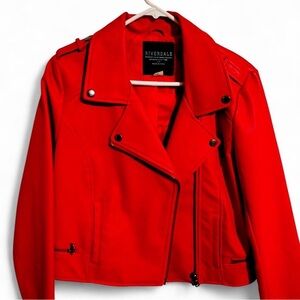Cherry Red Southside Serpents Biker Jacket